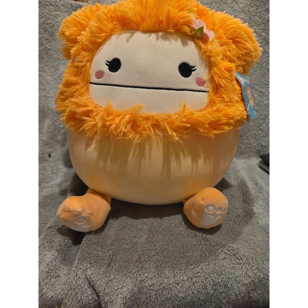 Squishmallow Shasta Peach Bigfoot 12" Plush Tropical Flower Cute Rare